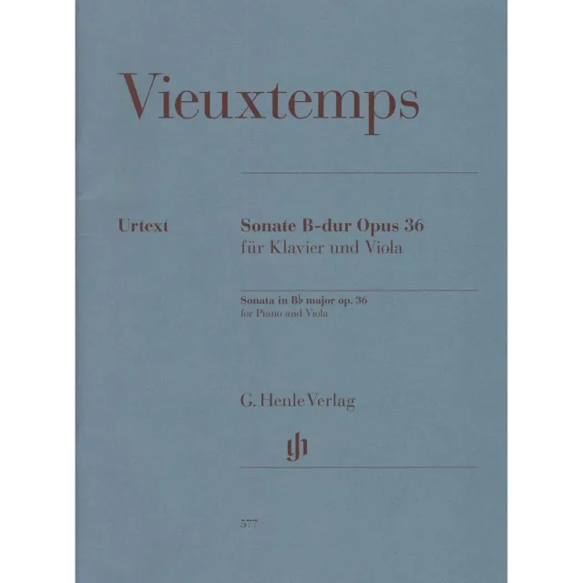 Henle Vieuxtemps Sonate B-Dur op. 36 Bratschennoten Klavier