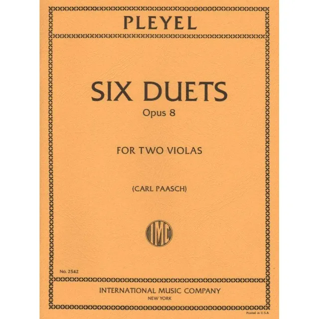 Shar Music Pleyel Six Duets Op 8 Bratschennoten 2 Violen