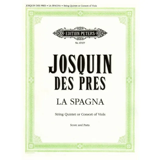Shar Music Josquin La Spagna Noten Streicher Sextett Peters