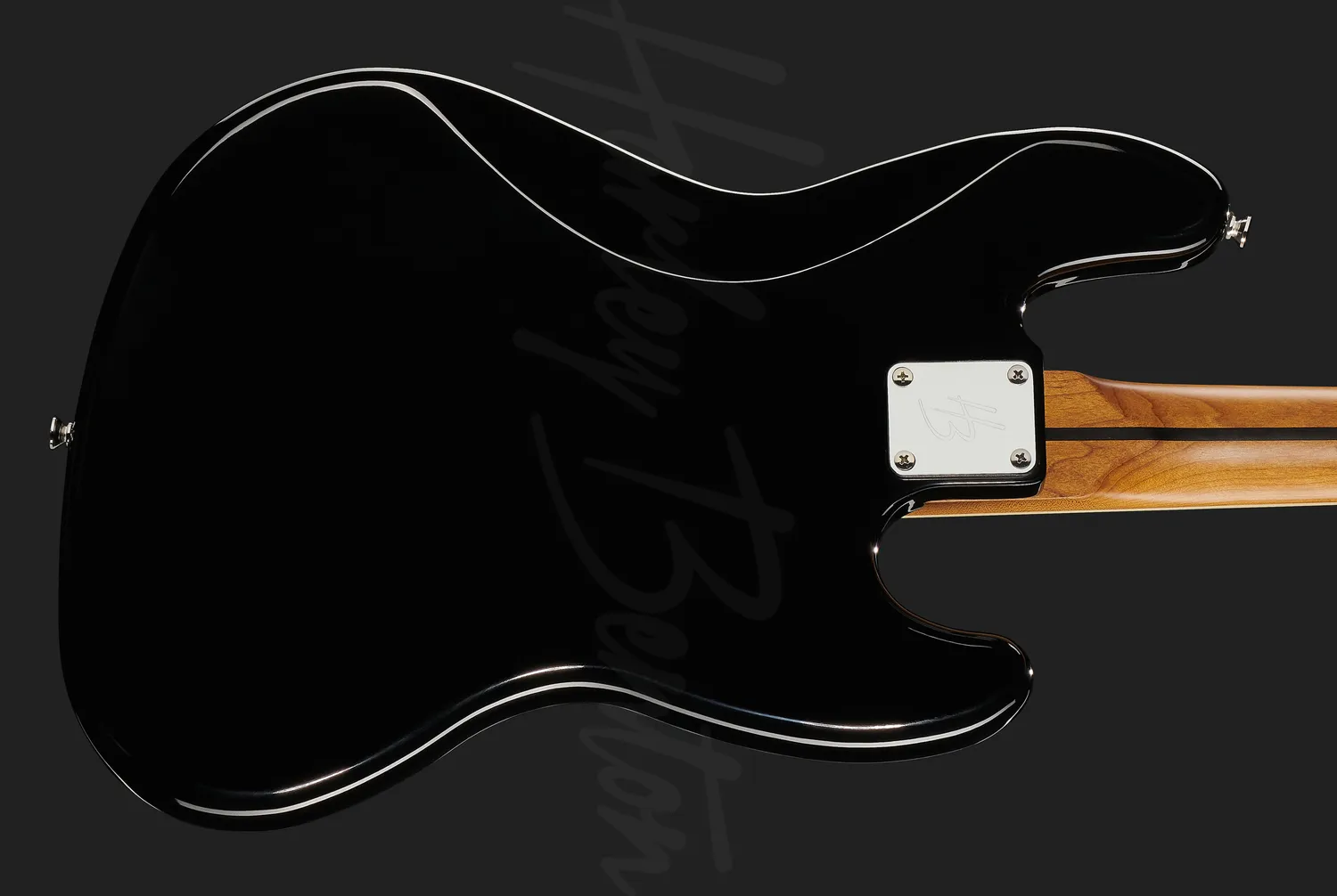 Harley Benton MV-4JB E-Bass Linkshänder Schwarz Alnico