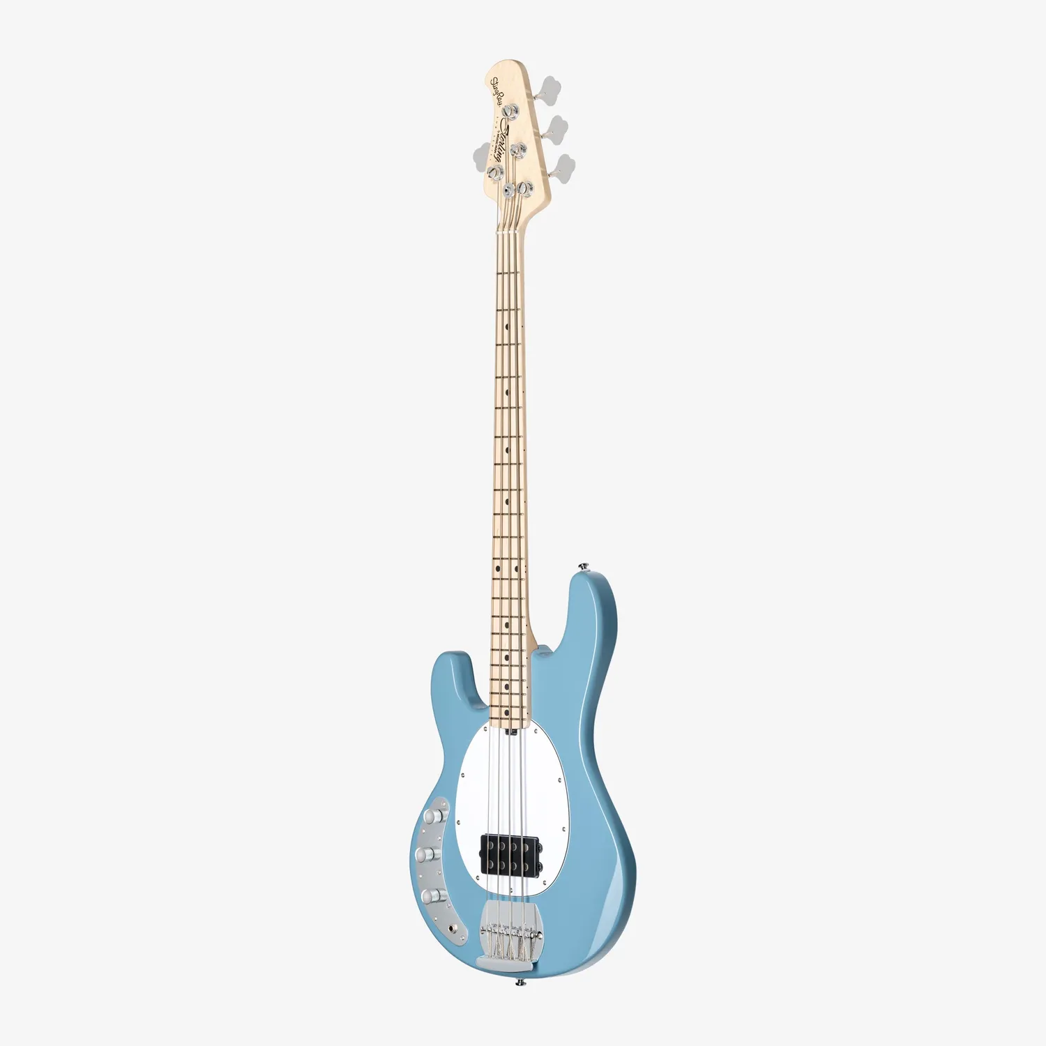 Sterling SUB StingRay RAY4 E-Bass Linkshänder Chopper Blue aktiv