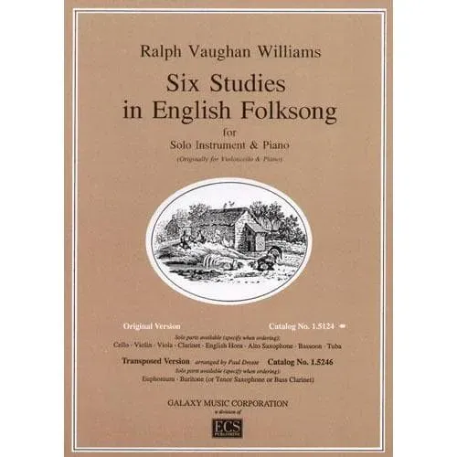 Vaughan Williams Six Studies in English Folksong Noten Cello Klavier