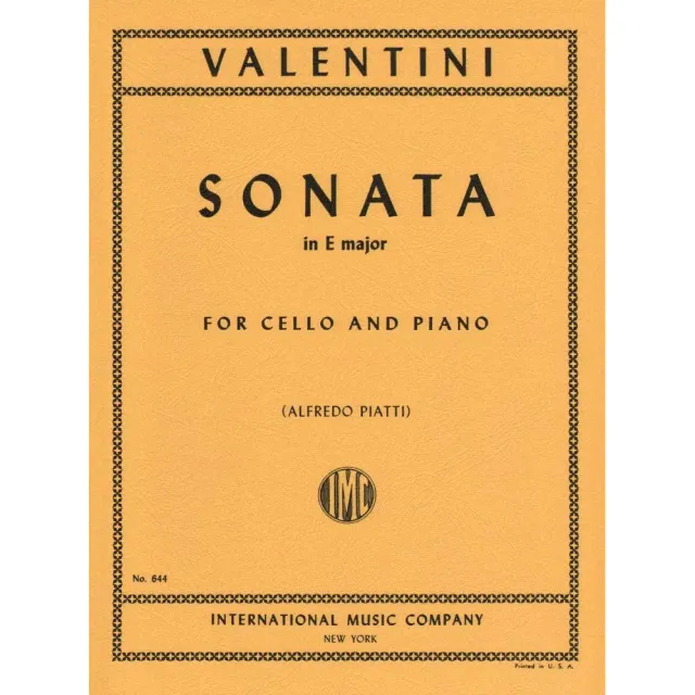 Valentini Sonate E-Dur Cello Noten Klavier
