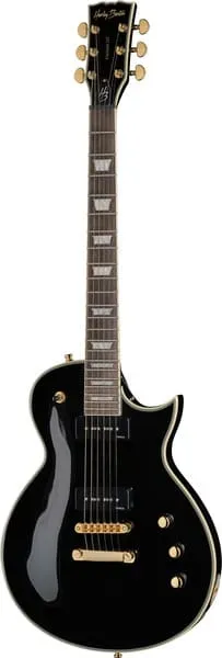 Harley Benton SC-Custom III P90 E-Gitarre Black Meranti