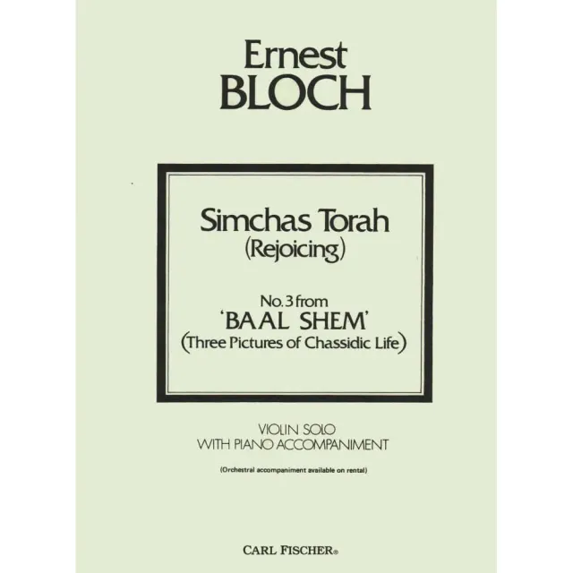 Fischer Bloch Simchas Torah Baal Shem No.3 Violinnoten
