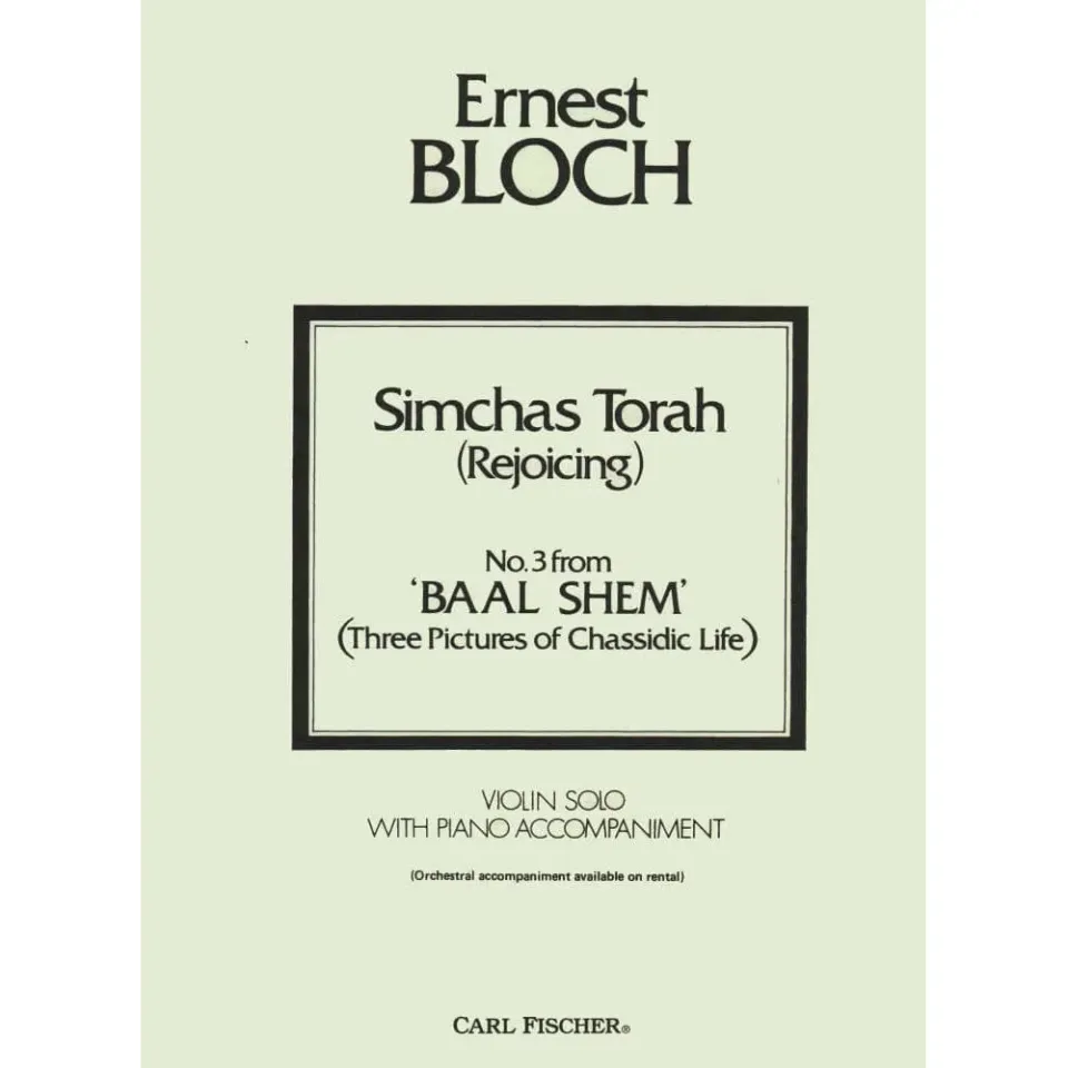 Fischer Bloch Simchas Torah Baal Shem No.3 Violinnoten