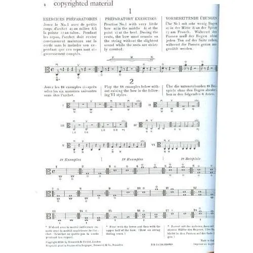 Shar Music Sevcik Op 2 Heft 1 Bratschen-Noten Tertis
