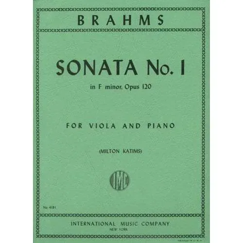 International Brahms Sonate Nr.1 f-moll Op.120 Bratschennoten