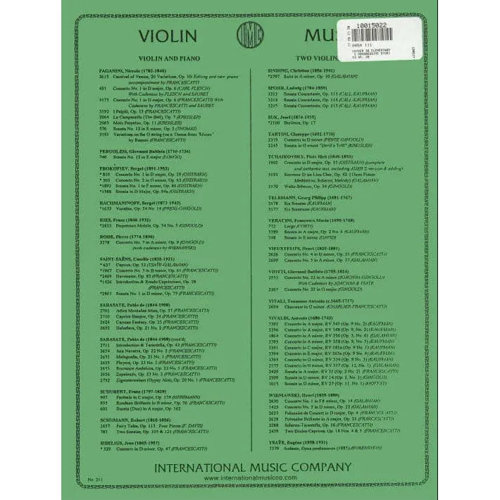 Kayser Op. 20 Violinstudien Noten komplett Gingold