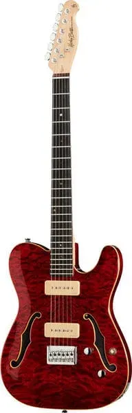 Harley Benton Classic Series TE-90QM E-Gitarre Trans Red P90