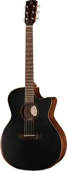 Harley Benton Custom Line CLG-70SR CE Westerngitarre Schwarz