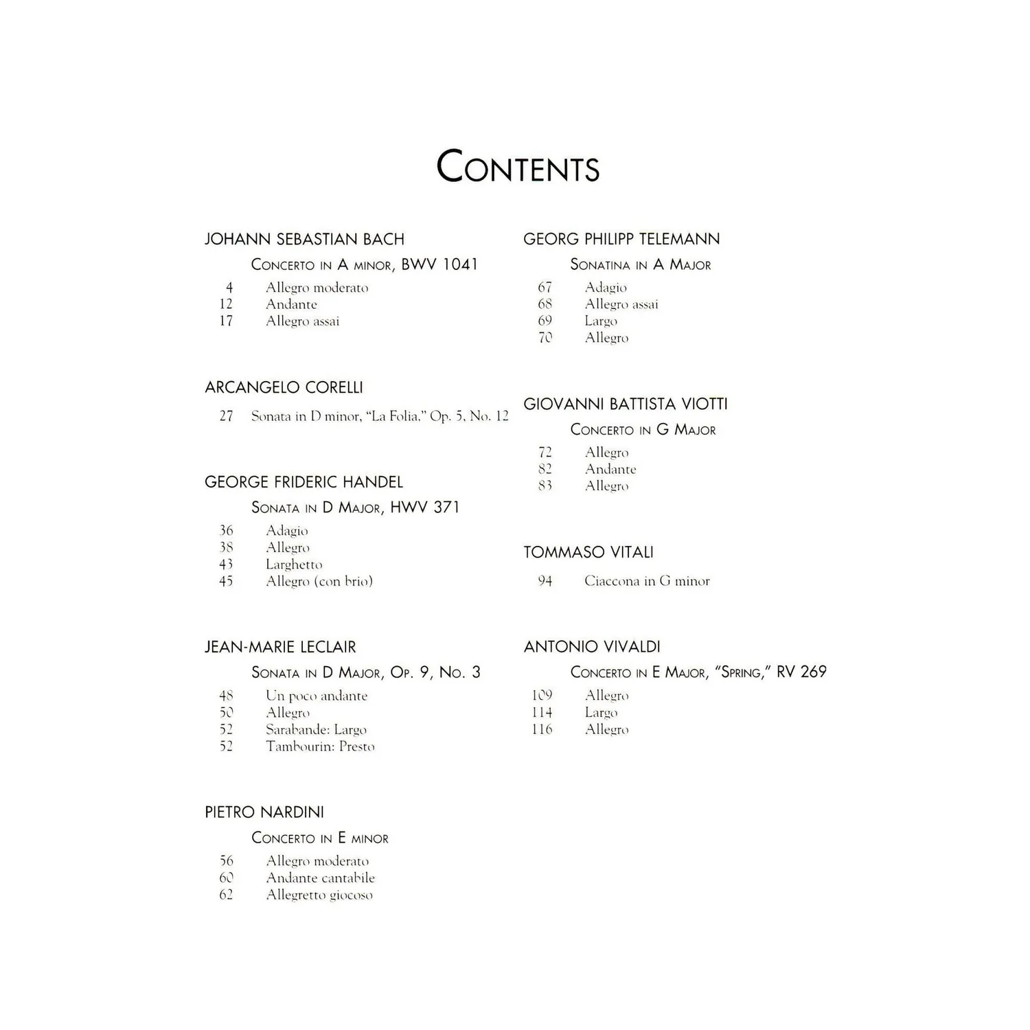Shar Music Baroque Violin Collection Violinennoten Klavier 9 Stücke