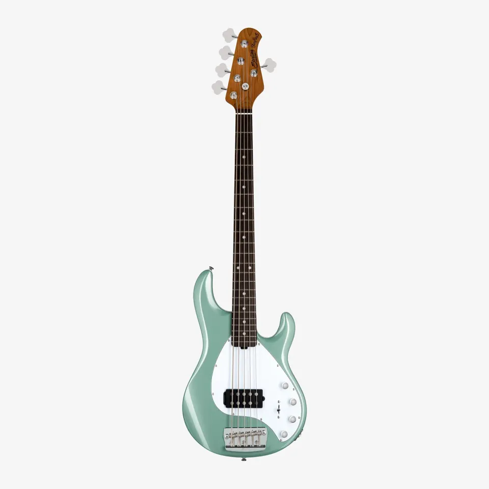 Sterling StingRay RAY35 E-Bass 5-saitig Dorado Green aktiv