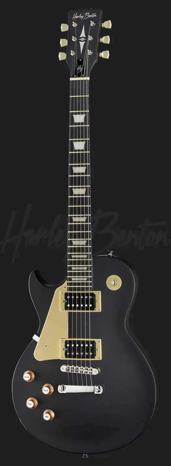 Harley Benton Vintage SC-400LH SBK E-Gitarre links schwarz