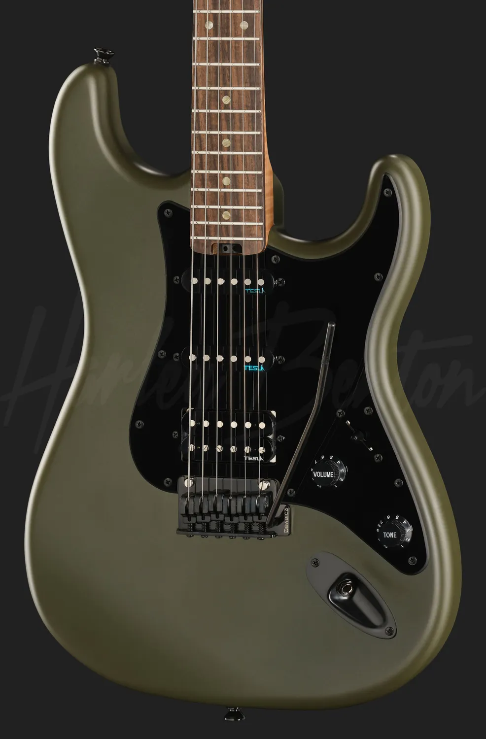 Harley Benton Deluxe ST-Modern Plus HSS MOD E-Gitarre Oliv