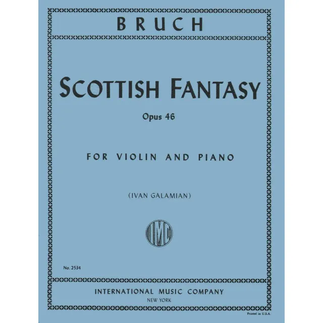 Shar Music Bruch Scottish Fantasy Op 46 Noten Violine Klavier