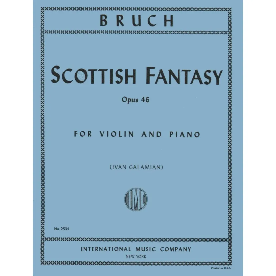 Shar Music Bruch Scottish Fantasy Op 46 Noten Violine Klavier