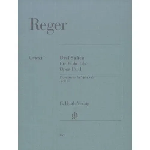 Shar Music Reger Drei Suiten Op.131d Bratschennoten Urtext