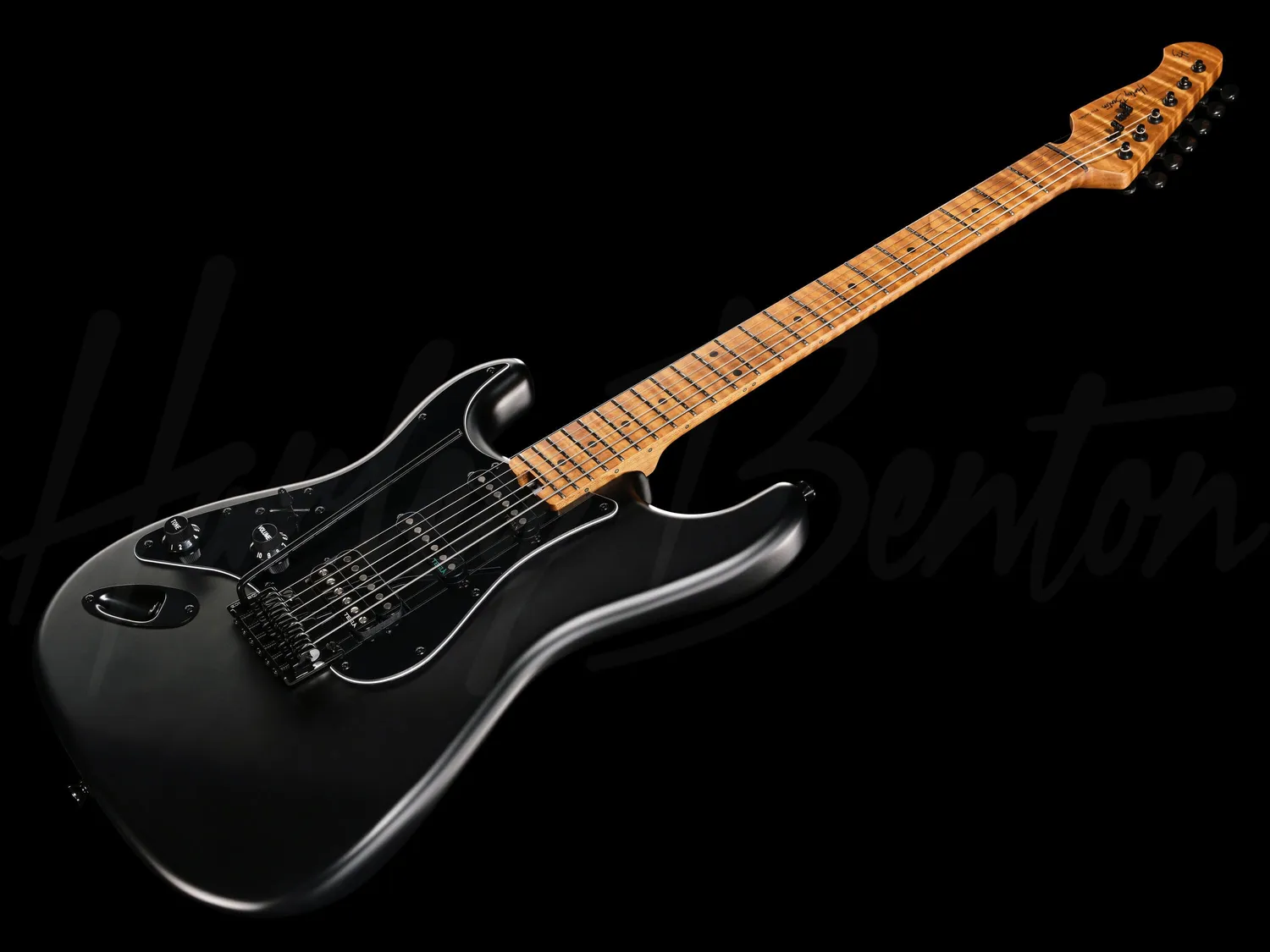 Harley Benton Deluxe ST-Modern Plus MN HSS LH SBK E-Gitarre links schwarz