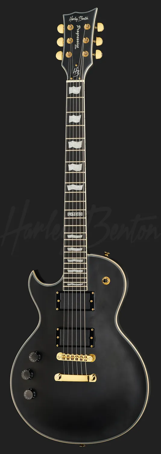Harley Benton Vintage SC-1000LH E-Gitarre Linkshänder Vintage Black