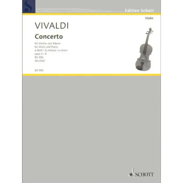 Schott Vivaldi Konzert a-Moll Op.3/6 RV356 Noten Violine Klavier