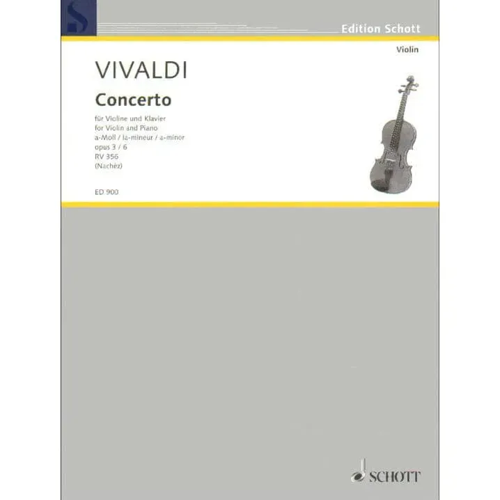 Schott Vivaldi Konzert a-Moll Op.3/6 RV356 Noten Violine Klavier