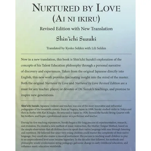 Suzuki Nurtured by Love Buch Revised Translation Taschenbuch