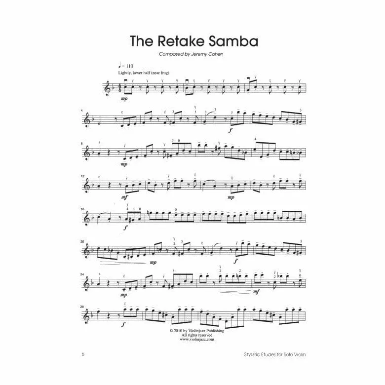 Cohen Stylistic Etudes Noten für Violine solo Download
