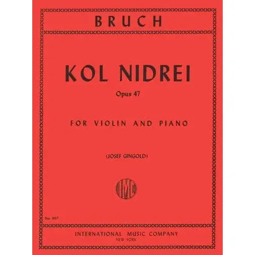 Shar Bruch Kol Nidre Op.47 Violinnoten Gingold