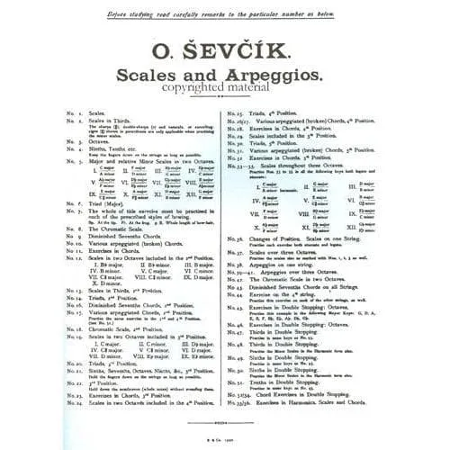 Shar Music Sevcik Tonleitern Arpeggien Violinenoten Bosworth