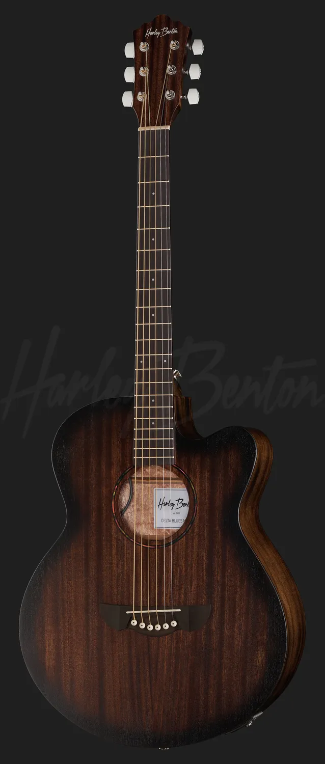 Harley Benton Delta Blues MJCE Westerngitarre Mahagoni