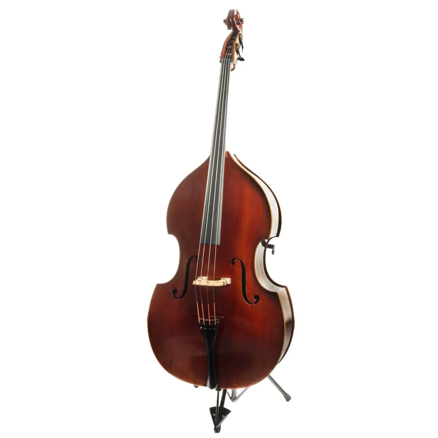 K&M Upright Double Bass Stand Kontrabassständer schwarz faltbar