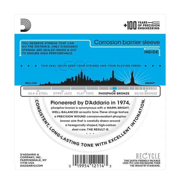 D'Addario Phosphor Bronze Gitarrensaiten Light Satz