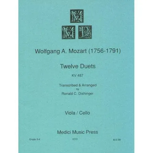 Medici Mozart 12 Duette K. 487 Viola Cello