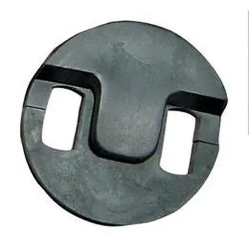 Tourte Round Bratschendämpfer 2-Loch Schwarz Gummi