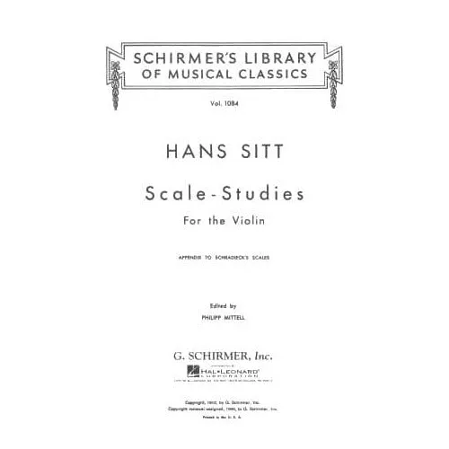 Sitt Scale Studies Noten Violine Carl Fischer Ausgabe