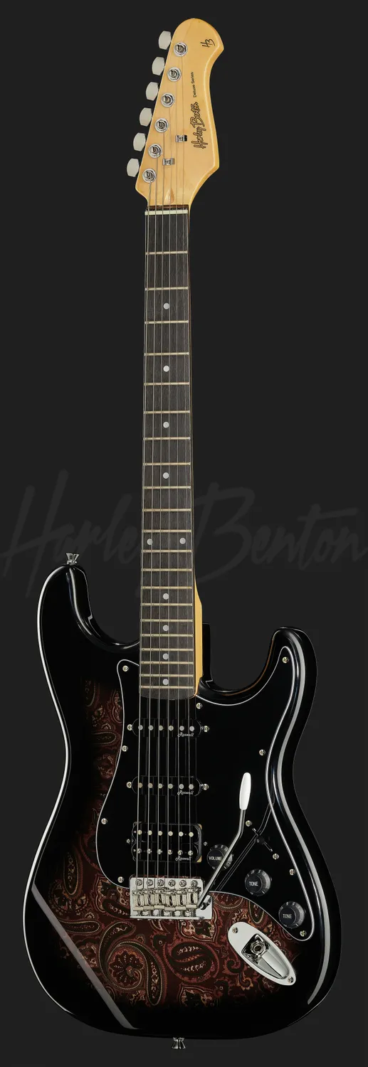Harley Benton Classic ST-70 E-Gitarre Black Paisley