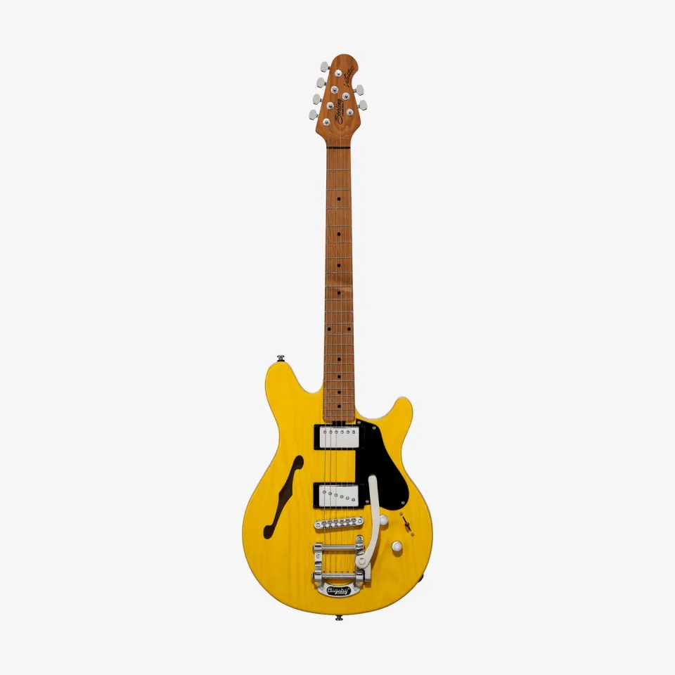 Sterling Valentine Chambered Bigsby E-Gitarre Butterscotch 12dB Boost