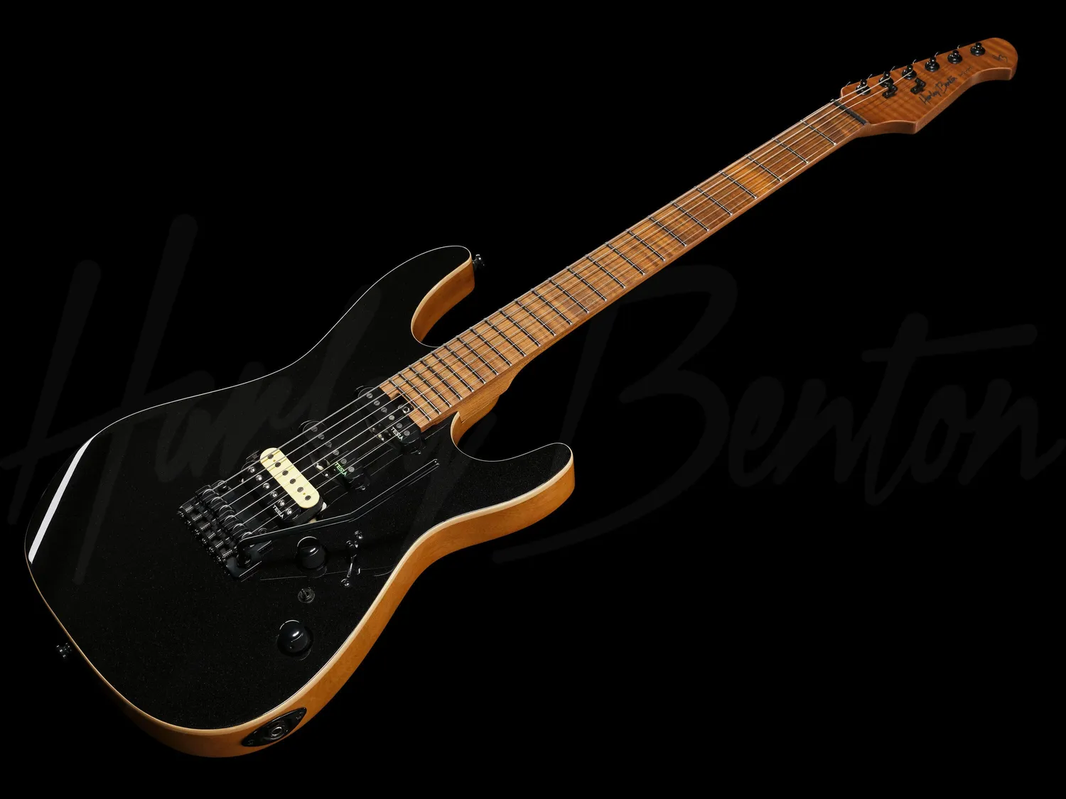 Harley Benton Progressive Fusion-IV HSS MN E-Gitarre Black Metallic