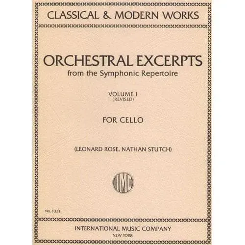 International Orchestral Excerpts Vol.1 Cellonoten Rose Stutch
