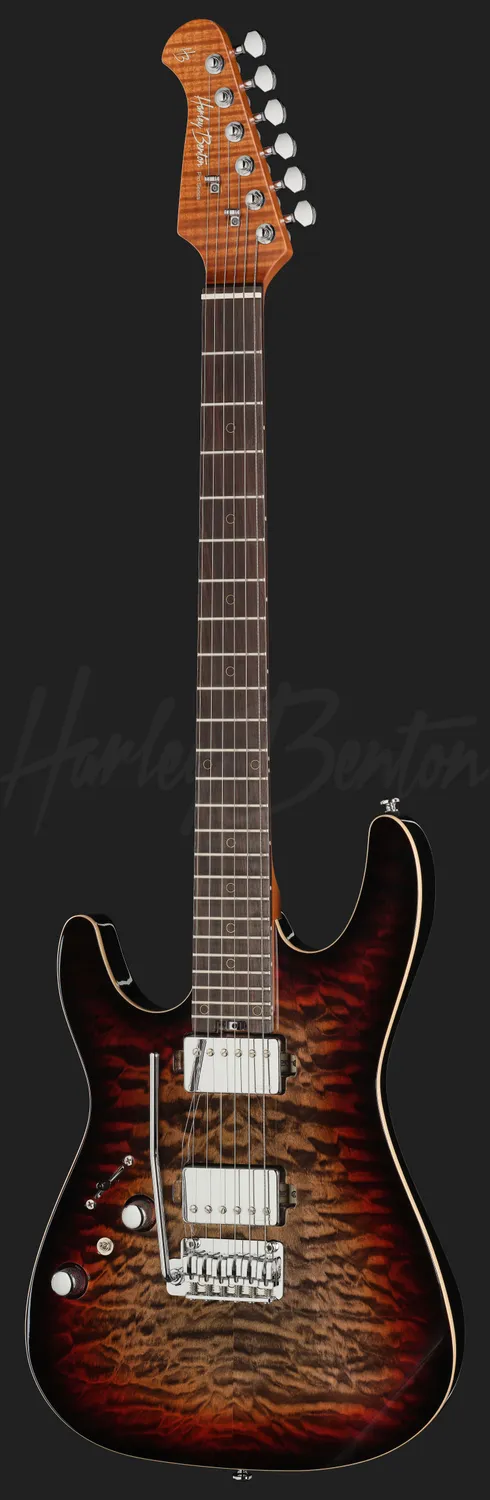 Harley Benton Fusion-IV HH LH RW QDG E-Gitarre Linkshänder