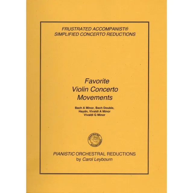 Shar Favorite Violin Concerto Movements Noten Klavierbegleitung spielbar