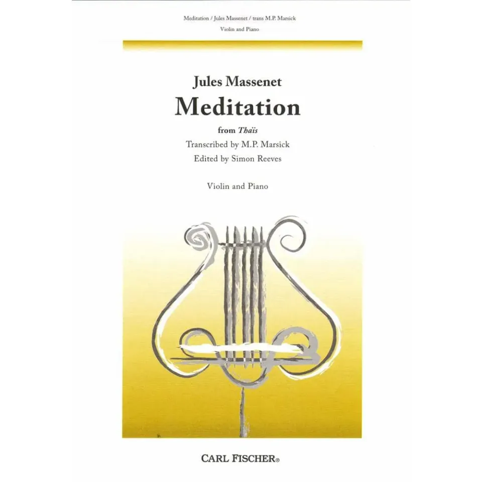 Carl Fischer Massenet Méditation Thaïs Noten Violine Klavier