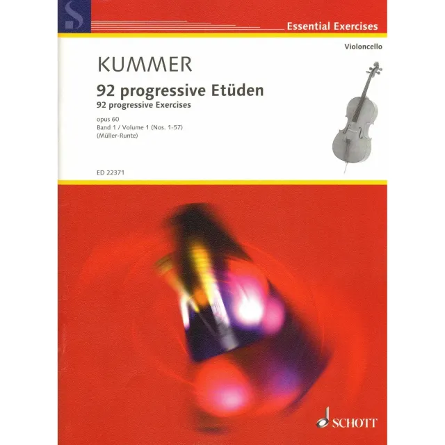 Schott Kummer 92 Etüden Op.60 Heft 1 Noten Cello