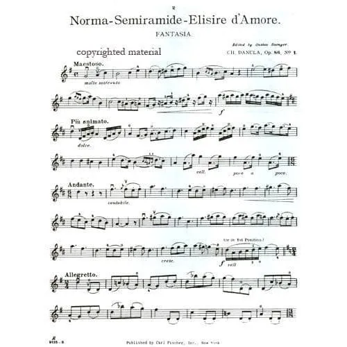 Shar Music Dancla 12 Fantasias Op 86 Violine Klavier Noten