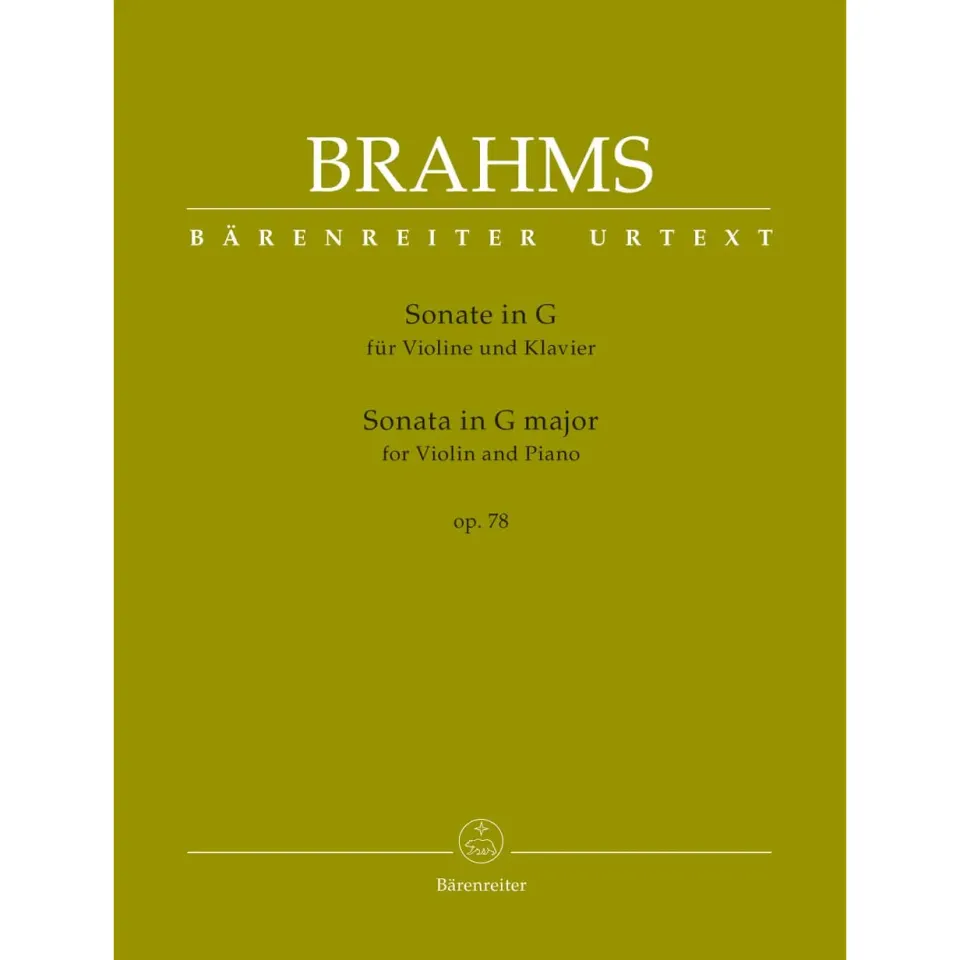 Bärenreiter Brahms Sonate G-Dur op. 78 Noten Violine Klavier