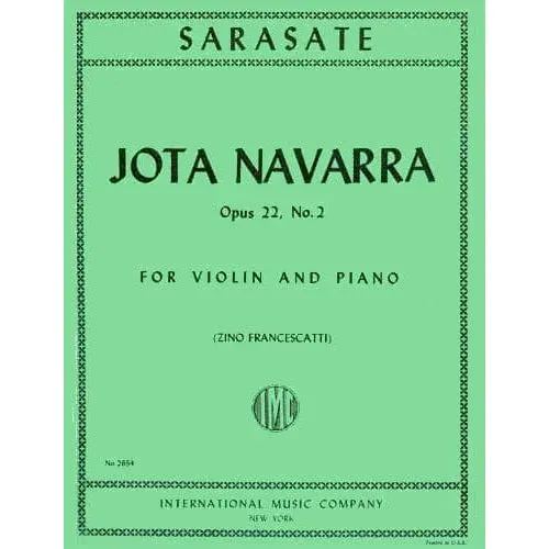 International Sarasate Jota Navarra Op.22 Nr.2 Noten Violine