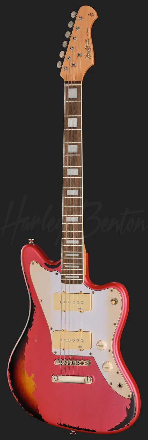 Harley Benton JA-60HA E-Gitarre Candy Apple Aged