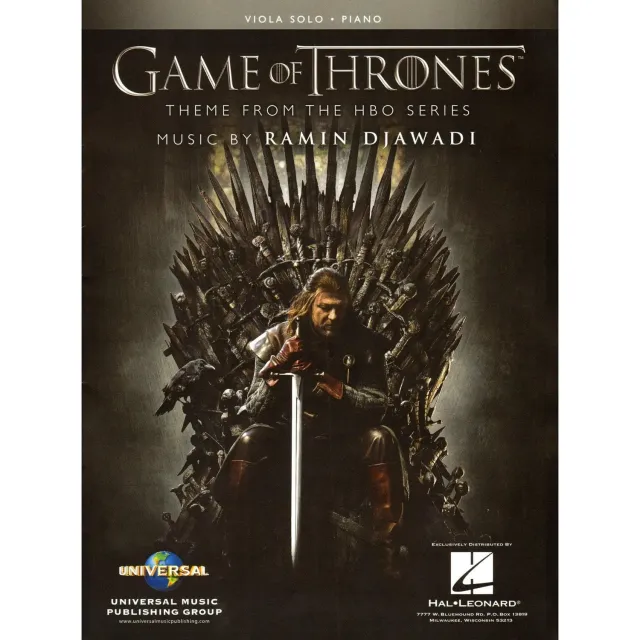 Hal Leonard Game of Thrones Theme Noten Viola Klavier Anfänger