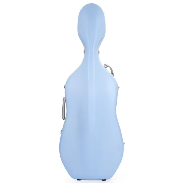 MV PC Lightweight Cellokoffer 4/4 Rollen Hellblau/Weiß
